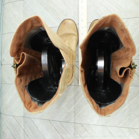 TIMBERLAND Tan Leather Zip Side Classic High Top Boots Size 7 M - Picture 7 of 10